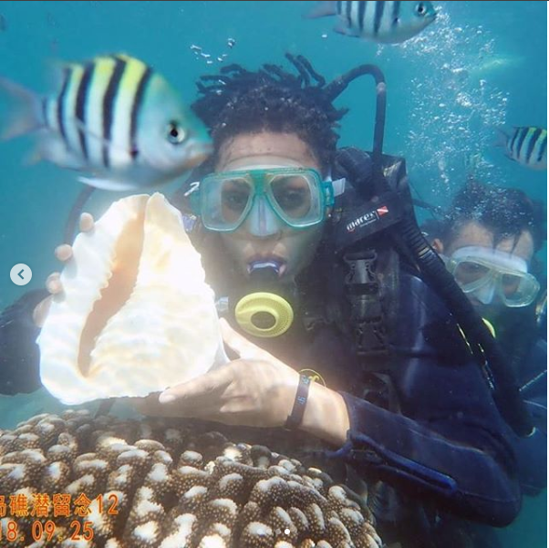 Super Falcons Stars Asisat Oshoala and Onome Ebi go scuba diving in China (Photos)