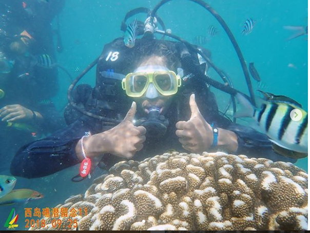 Super Falcons Stars Asisat Oshoala and Onome Ebi go scuba diving in China (Photos)