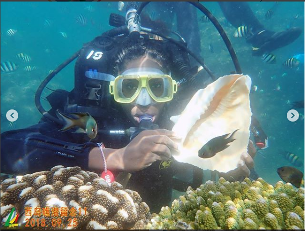 Super Falcons Stars Asisat Oshoala and Onome Ebi go scuba diving in China (Photos)