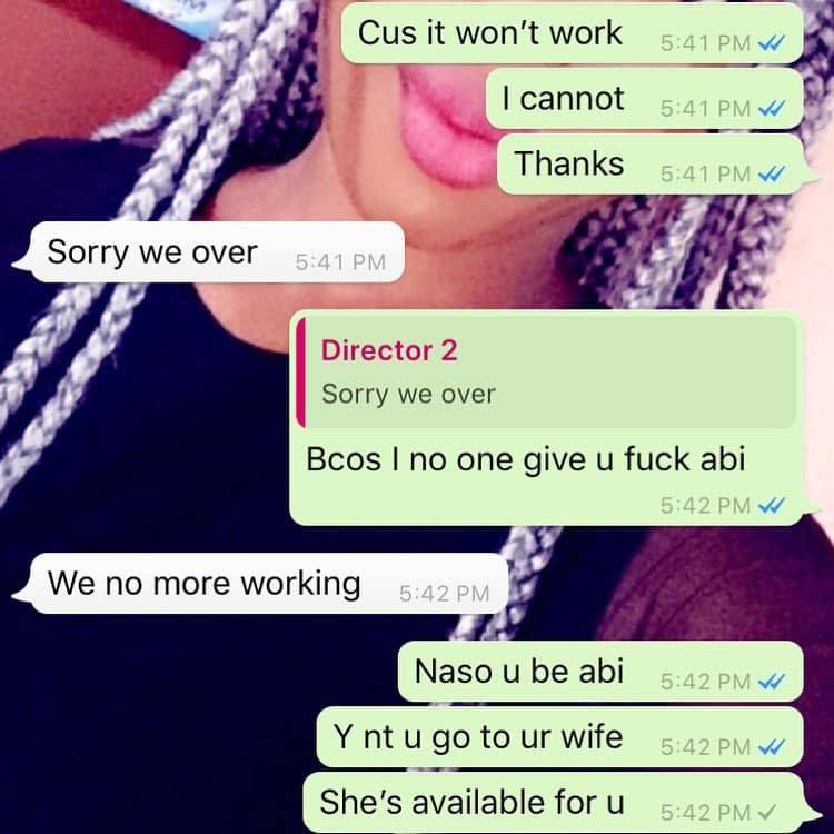 Actress Stella Clifford calls out married movie director demanding sex for work, shares screenshots of their chat