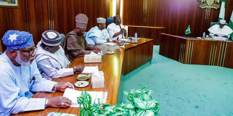 APC Governors Meeting with President Muhammadu Buhari