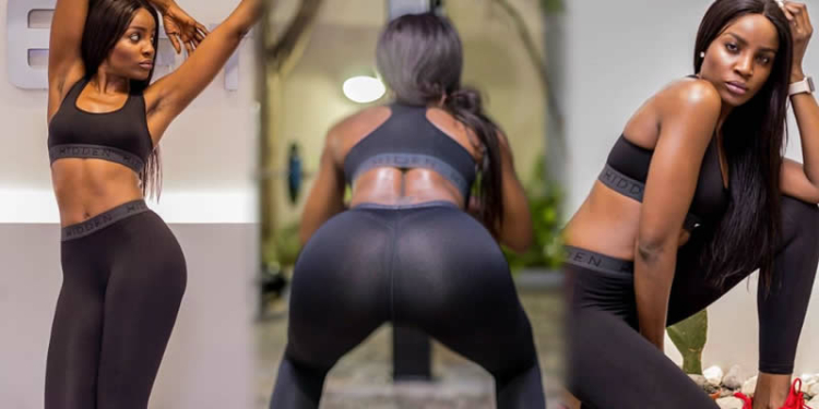 Seyi Shay show off 'hot' body in see-through leggings