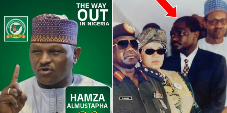 Al-Mustapha campaign banner, Late Sani Abacha and aides