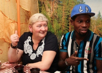 32-year-old Nigerian, Gabriel Segun Ajayi, and his  50-year-old Russian wife