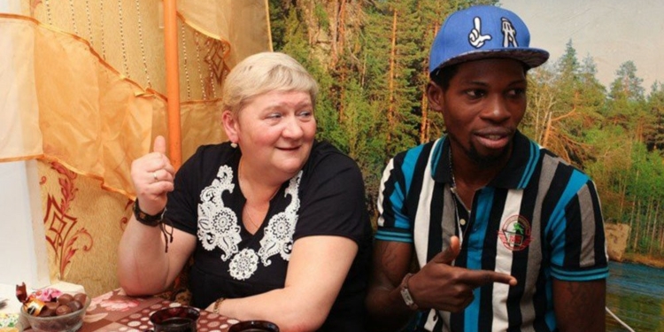 32-year-old Nigerian, Gabriel Segun Ajayi, and his  50-year-old Russian wife
