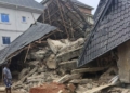 Scene of a collapsed building in Anambra