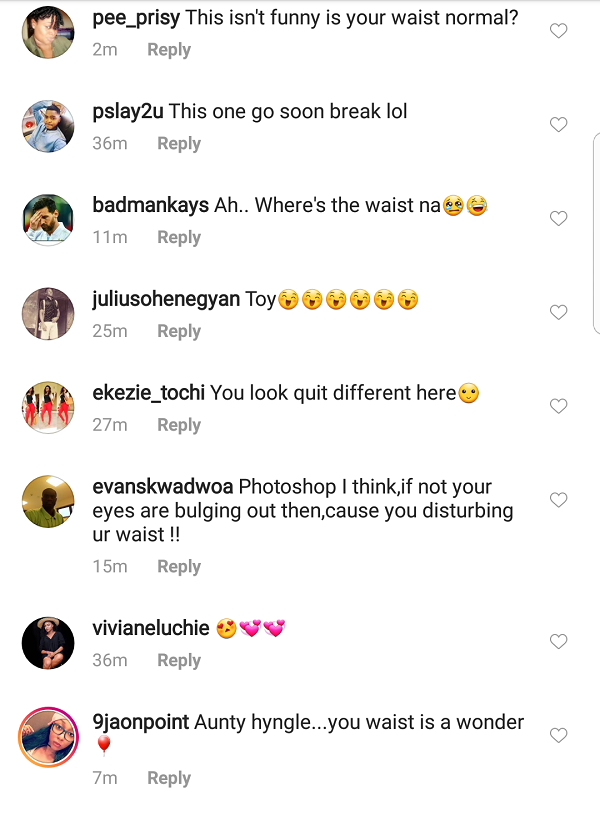 Curvy actress Princess Shyngle flaunts her extremely tiny waist and fans raise fears (screenshots)