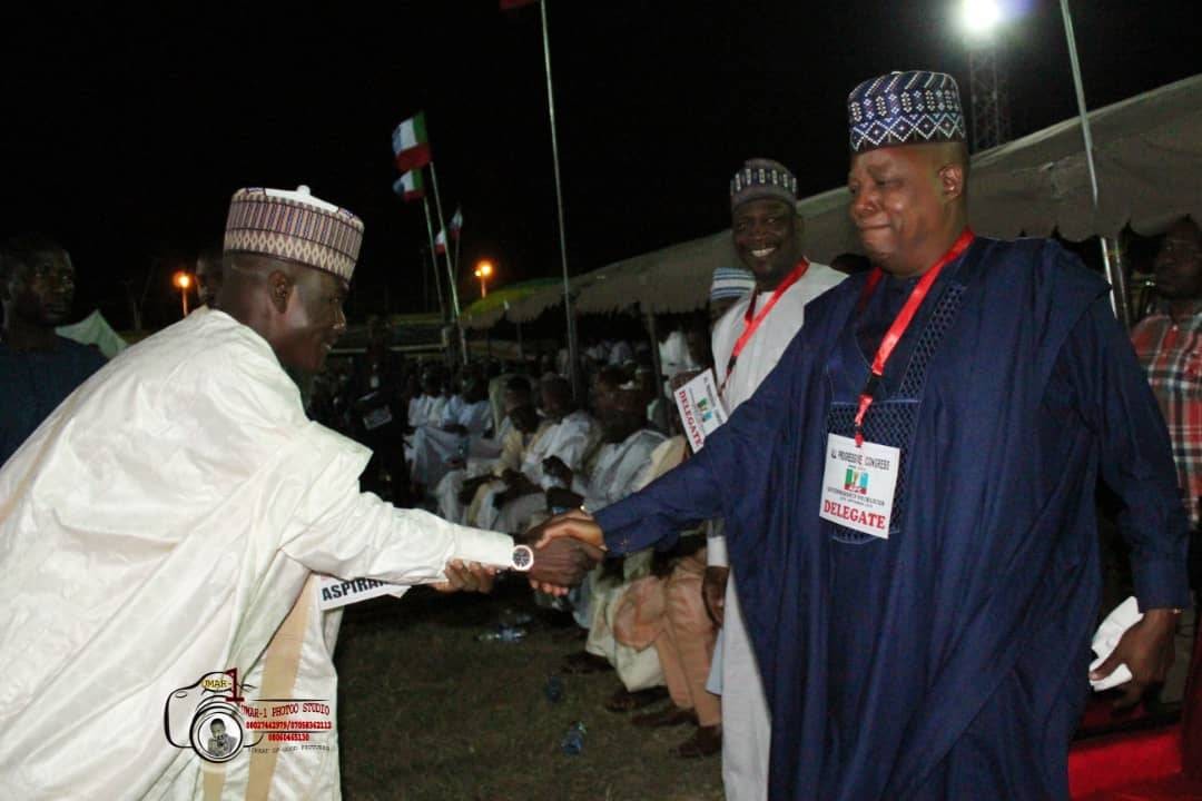 Photos: Borno state governor weeps at state APC governorship primaries