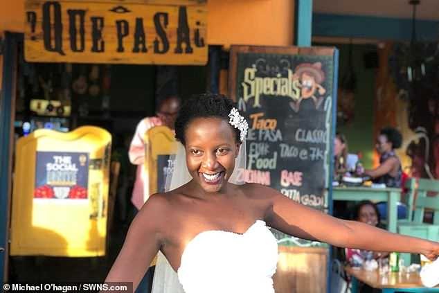 Lady who was sick of being asked when she was getting married ties the knot with herself in front of 30 guests (Photos)