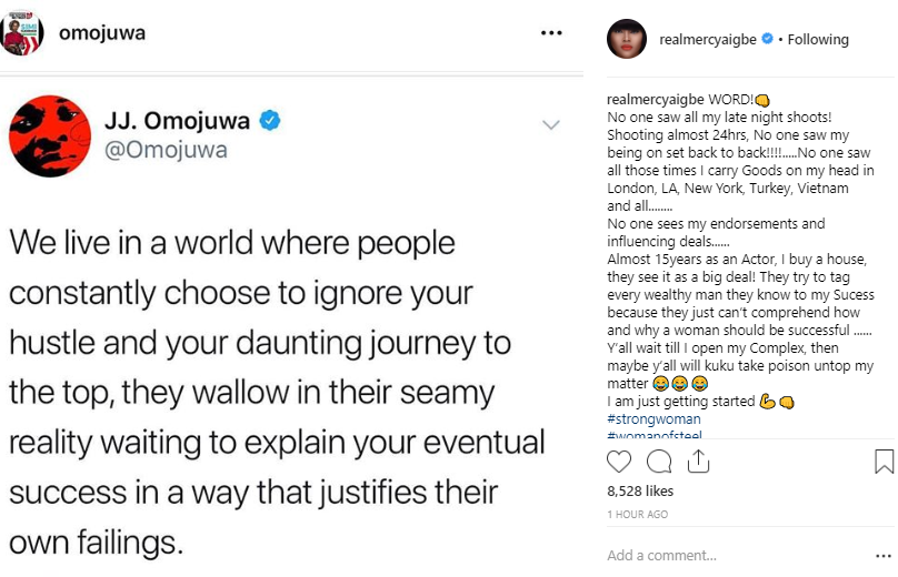 Mercy Aigbe reacts to news that her house was given to her by a sponsor