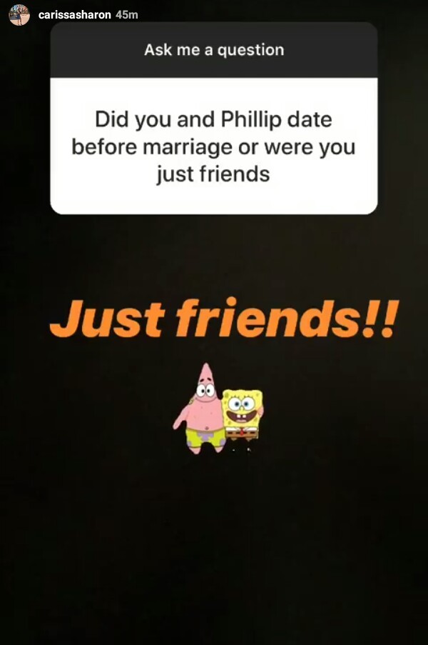 "Just friends" - Newlywed Carissa Oyakhilome reveals she and husband didn