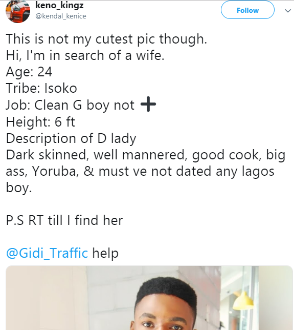 Yahoo boy looking for a wife proudly advertises what he does for a living