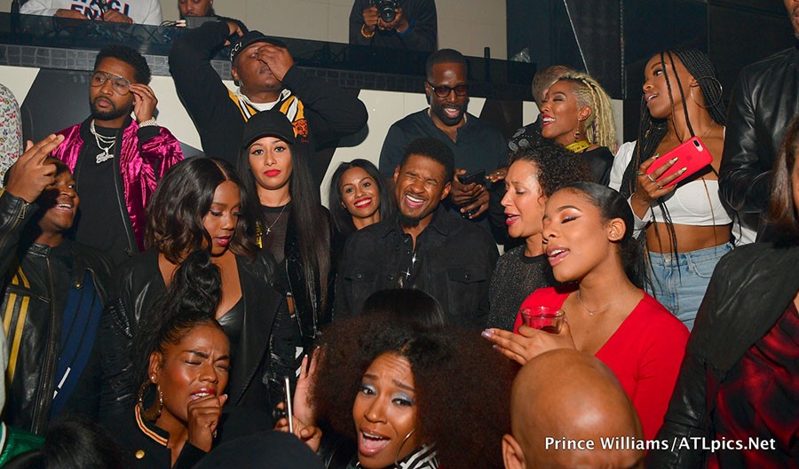 Usher celebrates his 40th birthday with Diddy, Tyga, Kevin Hart, Chris Brown, Keri Hilson and others (Photos)