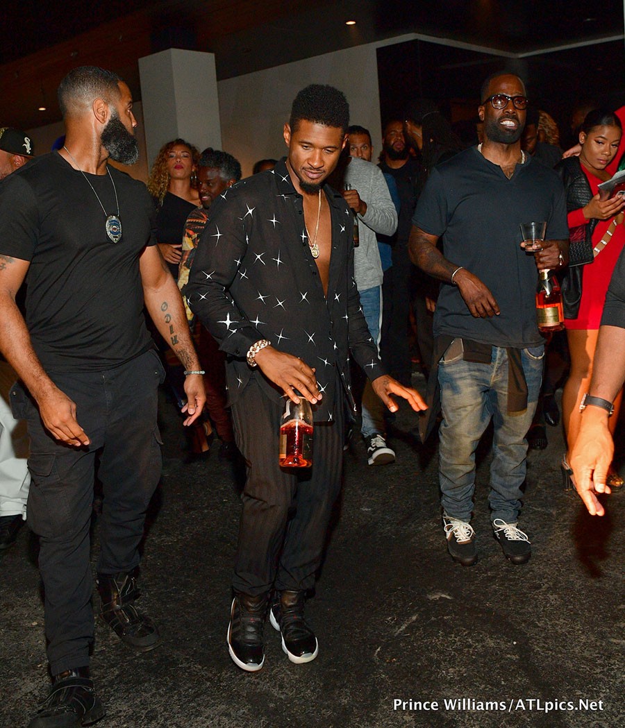 Usher celebrates his 40th birthday with Diddy, Tyga, Kevin Hart, Chris Brown, Keri Hilson and others (Photos)