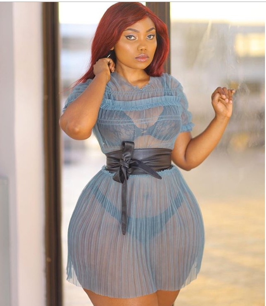 Curvy Tanzanian model, Sanchi causes a stir online with her enormous behind ?(Photos)