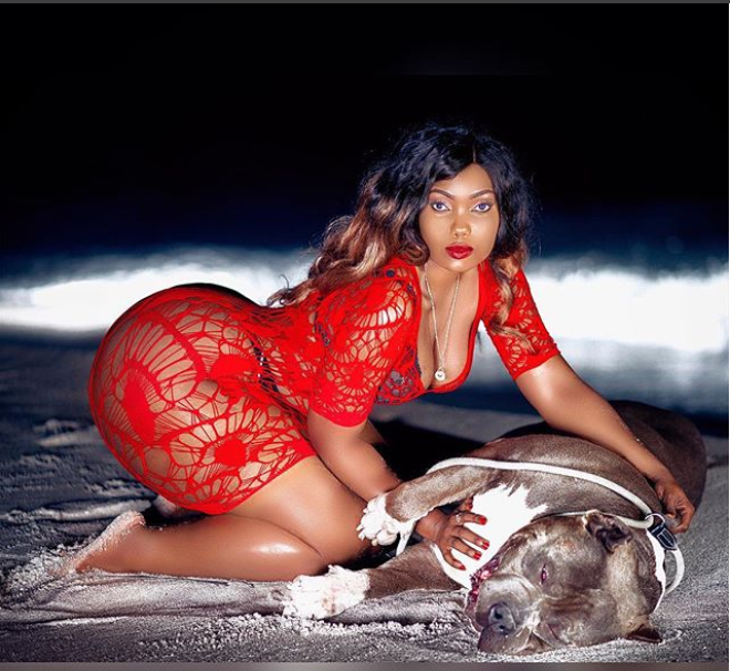 Curvy Tanzanian model, Sanchi causes a stir online with her enormous behind ?(Photos)