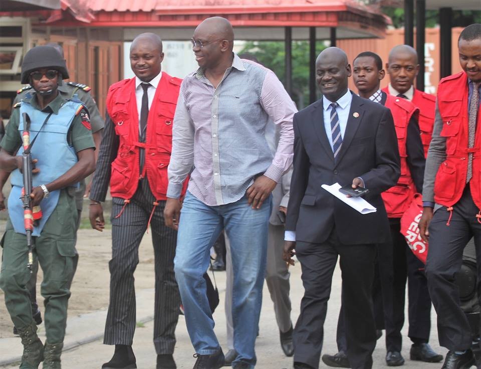 More photos of ex-Ekiti governor, Ayo Fayose, in court today