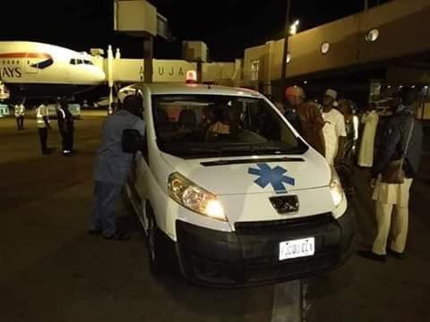 Photos: Remains of former CJN Idris Kutigi arrives Nigeria