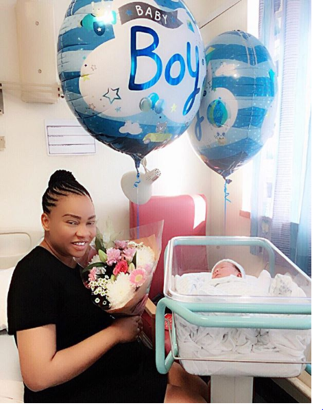 Nollywood actress Sugar Chika and hubby welcome son(photos)