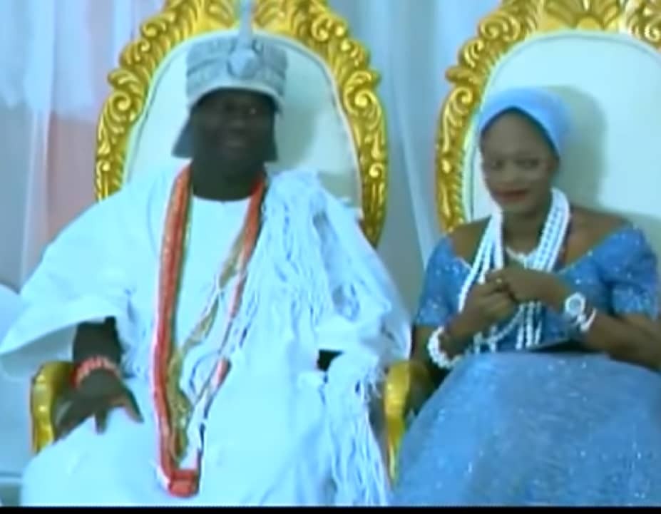 Photos and Videos: Ooni of Ife attends his wife, Olori Prophetess Naomi