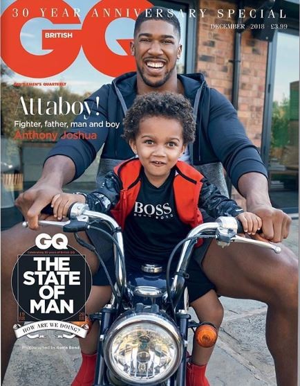 Anthony Joshua and his son, JJ are all shades of cute as they cover the December edition of?GQ Magazine (Photos)