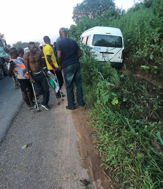 Photos: Nigeria Amputee Football Team involved in auto crash en-route Abuja for visa appointment