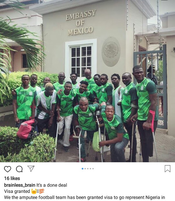 Photos: Nigeria Amputee Football Team involved in auto crash en-route Abuja for visa appointment