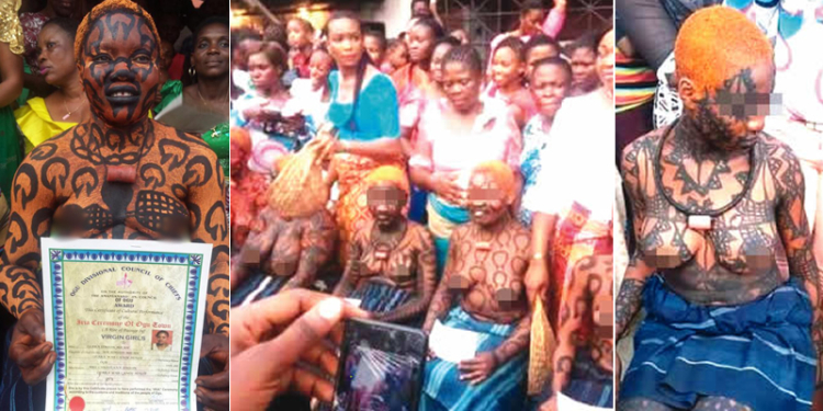 Maidens during Iria Festival in Rivers State
