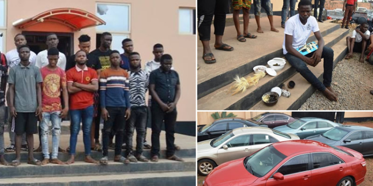 EFCC arrests 34 OOU students for Cyber crime in Ogun, exotic cars recovered
