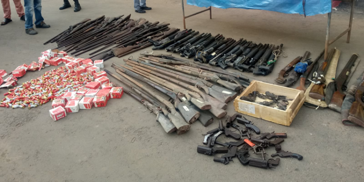 Filed photo: Arms recovered from an illegal Gun factory