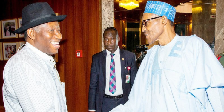 Ex-President Goodluck Jonathan, President Muhammadu Buhari