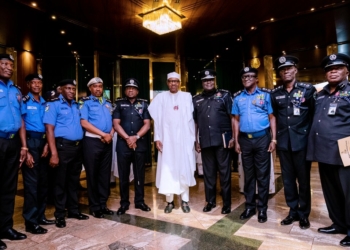 President Muhammadu Buhari, IGP Idris, top Police officers