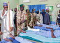Buhari visits injured soldiers in Borno