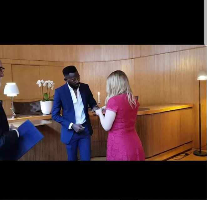 Singer May D marries his Swedish partner Carolina Wassmuth in Sweden (Photos)
