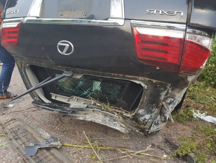 Nigerian politician, Natasha Akpoti miraculously survives a ghastly road accident (photos)