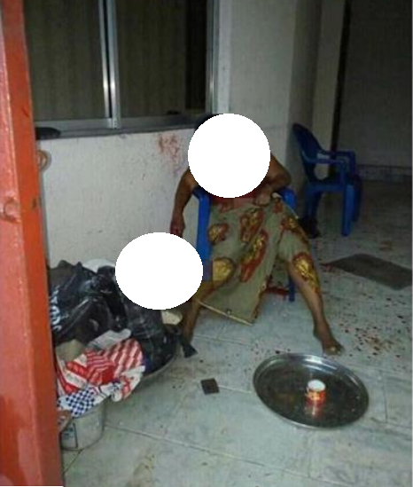 Man arrested after he slashed his stepmother