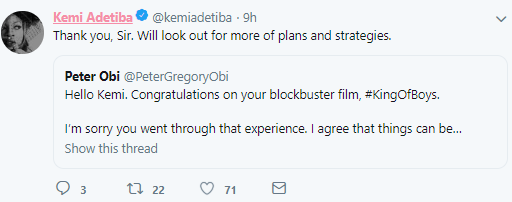 Peter Obi responds to Kemi Adetiba after she narrated her horrifying experience at the Lagos airport 