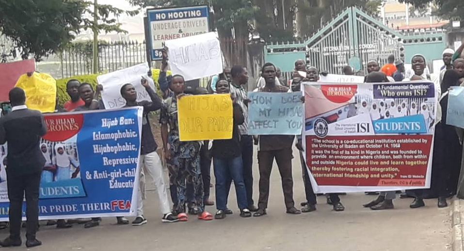 Photos: International School Ibadan shut down till further notice over Hijab protest 