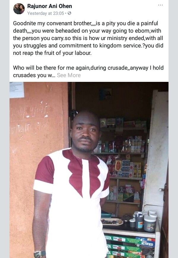 Graphic: Pastor and his friend beheaded as communal conflict rages on in Cross River State