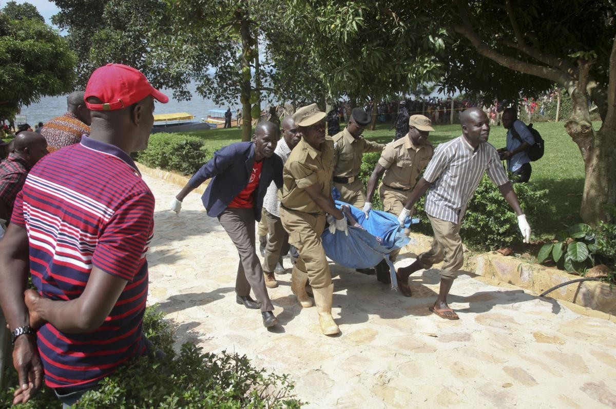 Graphic Photos: Divers pull bodies from Lake Victoria boat accident in Uganda