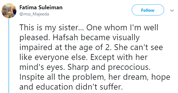 Meet stunning visually impaired Nigerian lady who was recently called to the Nigerian Bar