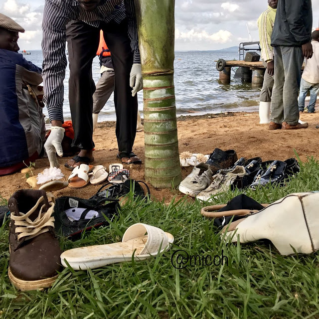 Graphic Photos: Divers pull bodies from Lake Victoria boat accident in Uganda