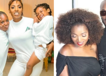 Annie Idibia and family