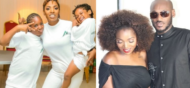 Annie Idibia and family