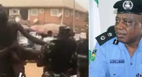 The moment Delta Policemen strip, manhandled man for allegedly refusing to offer bribe in Asaba