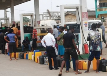 Queue in Filling Station during Fuel Scarcity