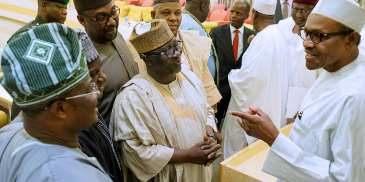 President Muhammadu Buhari meeting with governors