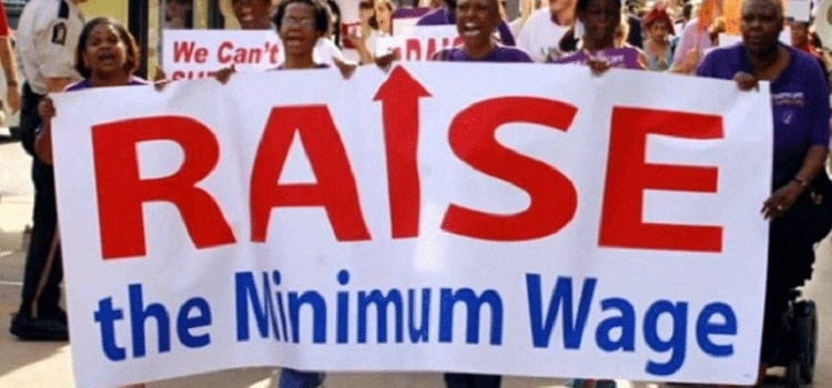 Minimum wage protest