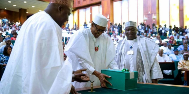 President Buhari presenting budget to NASS in 2017
