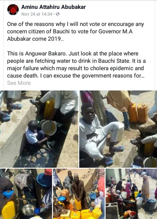 See where residents of Anguwar Bakaro, Bauchi reportedly fetch drinking water